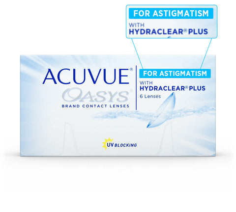 亮視德眼鏡藍盒系列 - Acuvue Oasys with Hydraclear Plus 2-Week for Astigmatism 散光雙週拋6片